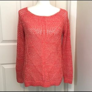JOHN PAUL RICHARD Coral Open Stitch Summer Sweater